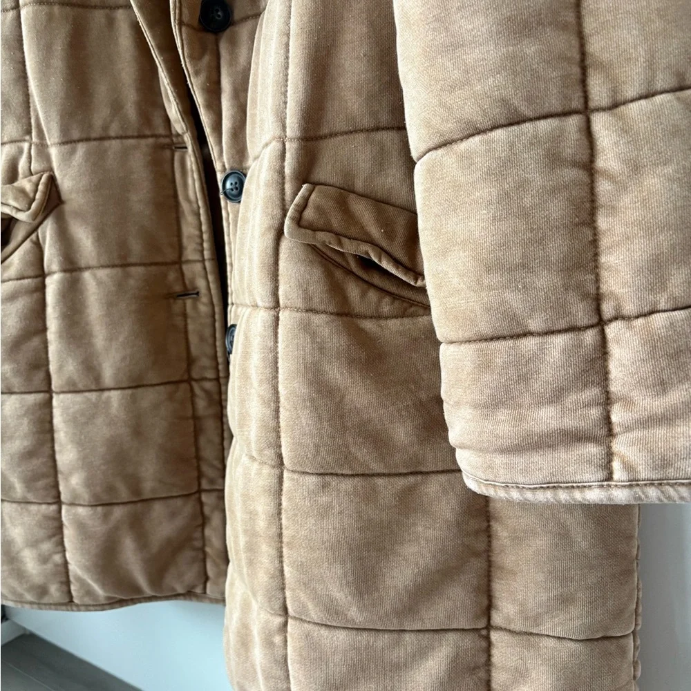 Forever 21 Tan Puffer Jacket with Quilted Design - Picture 3 of 5